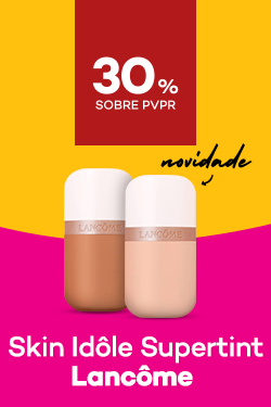 Novidade Bases Skin Idôle Supertint da marca Lancôme com 30% sobre Preço de Venda ao Público Recomendado.